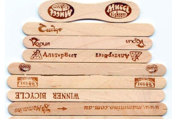 冷飲雪糕木棒雕刻打字，激光打標機輕松完成